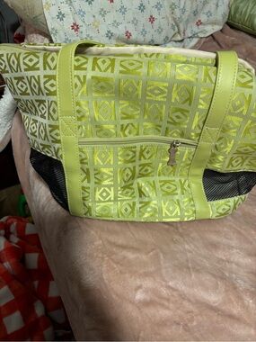Lime Green Patterned Women's Tote Bag